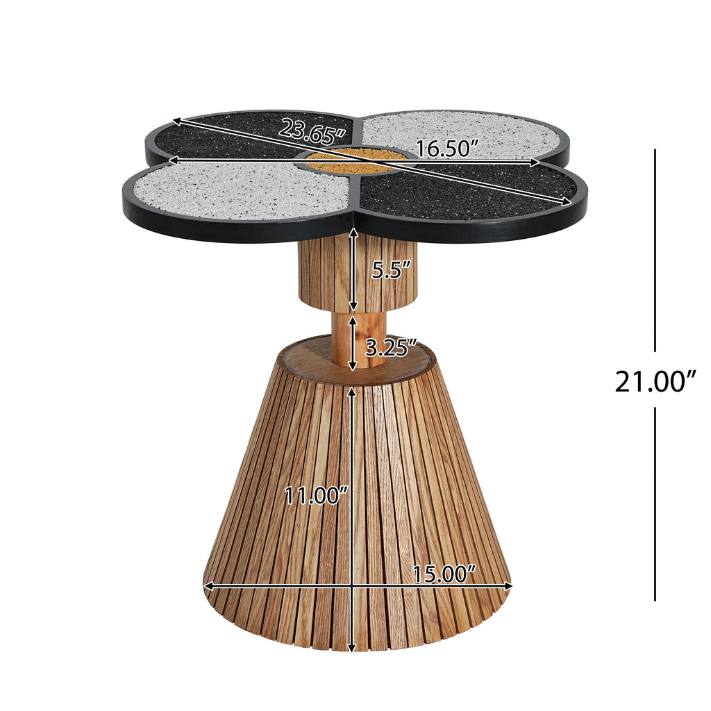Unique Four-Leaf Clover Side Table