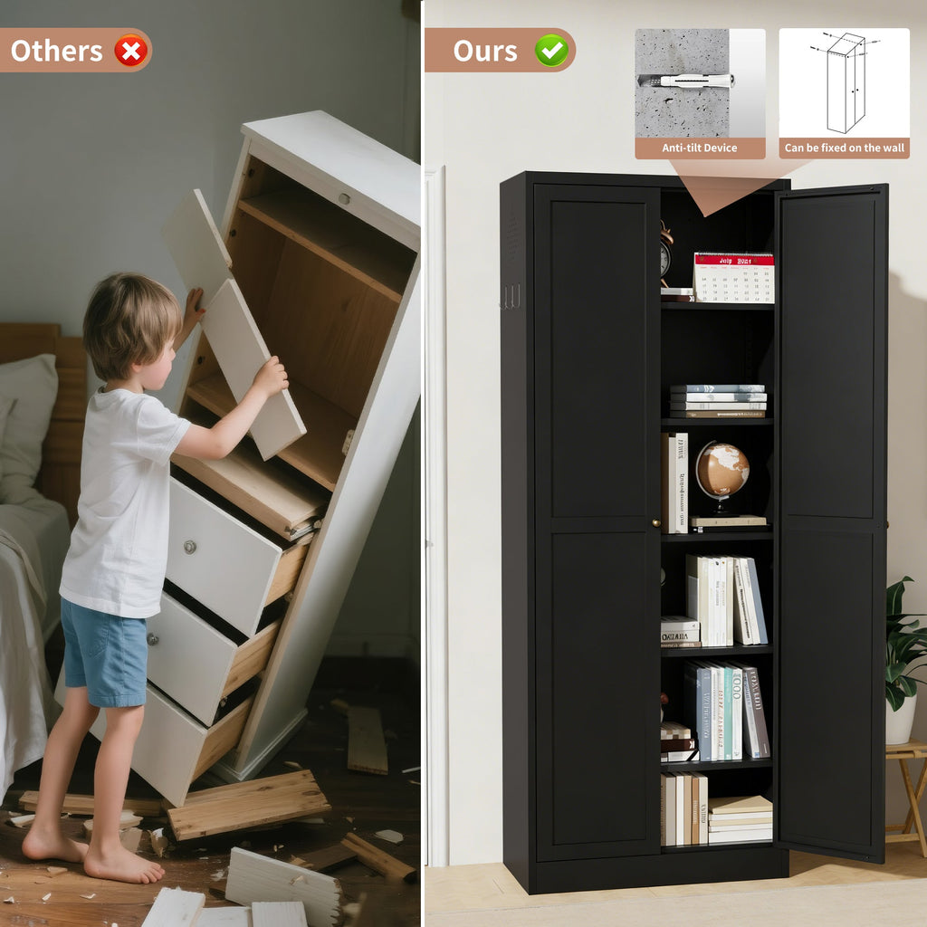 72" Metal Pantry Cabinet