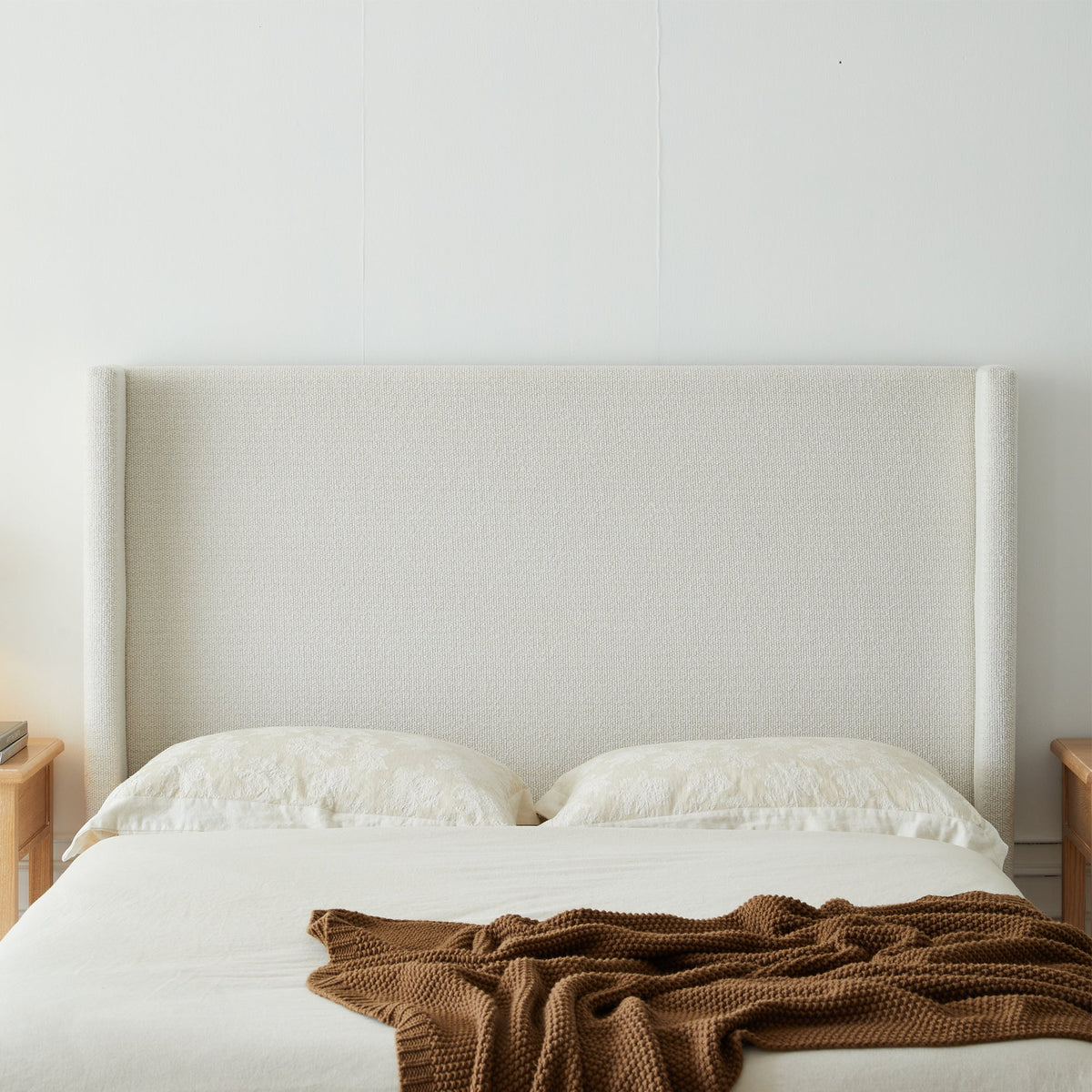 Hosford Upholstered Wingback Bed - Queen Size