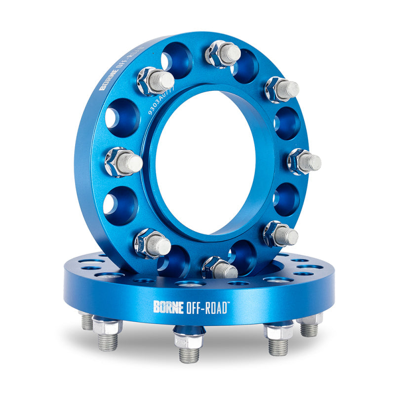Borne Off-Road Wheel Spacers 8x180 124.1 45 M14 Blue BNWS-009-450BL