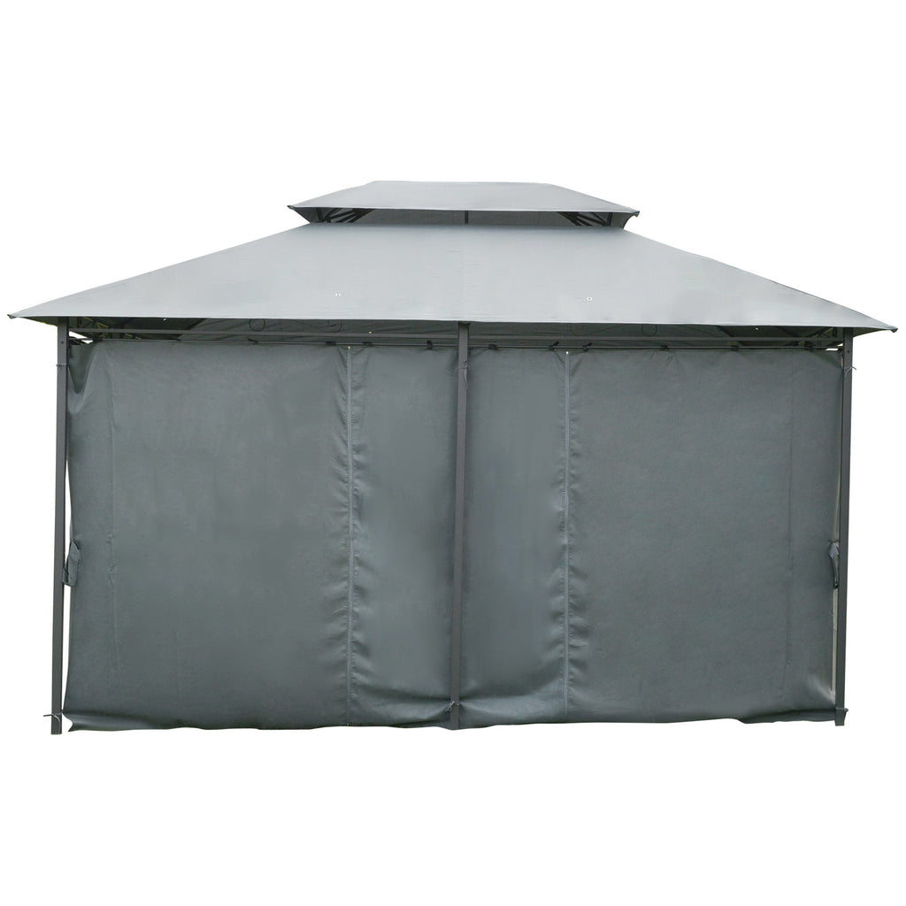 Outsunny 10' x 13' Patio Gazebo, Outdoor Canopy Shelter