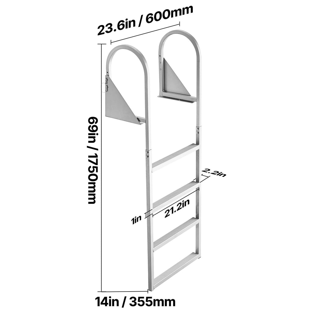 Flip-Up Dock Ladder, 4-Step