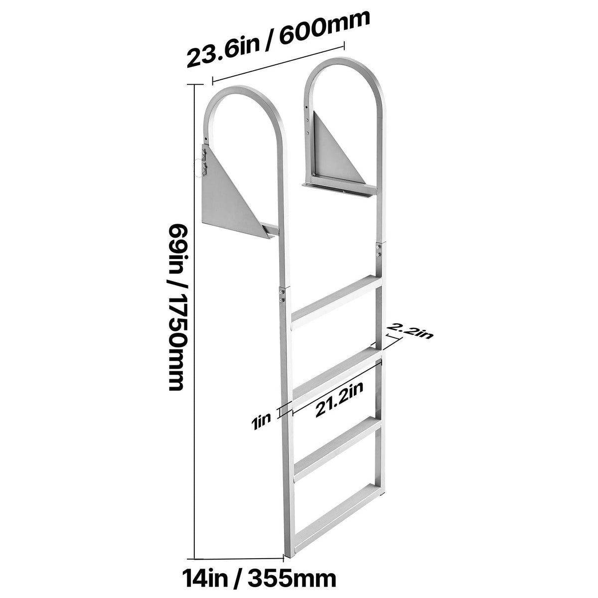 Flip-Up Dock Ladder, 4-Step