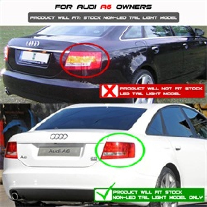 Spyder Audi A6 05-08 4Dr Sedan Only Version 2 Light Bar LED Tail Lights Blk ALT-YD-AA605V2-LBLED-BK 5080769