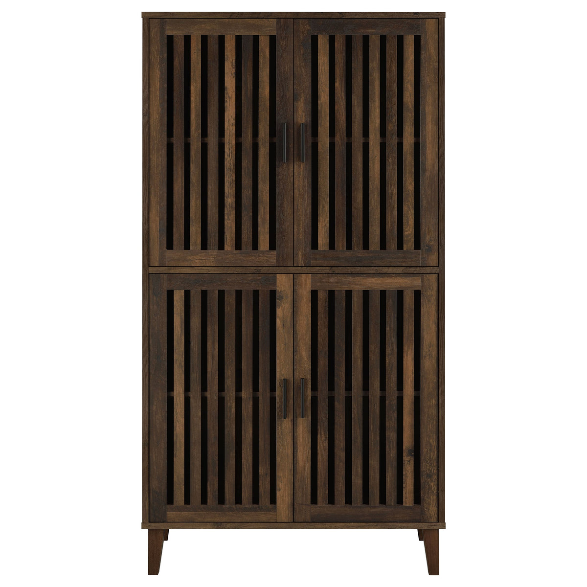 Sakai Dark Pine 4-Door Tall Accent Cabinet