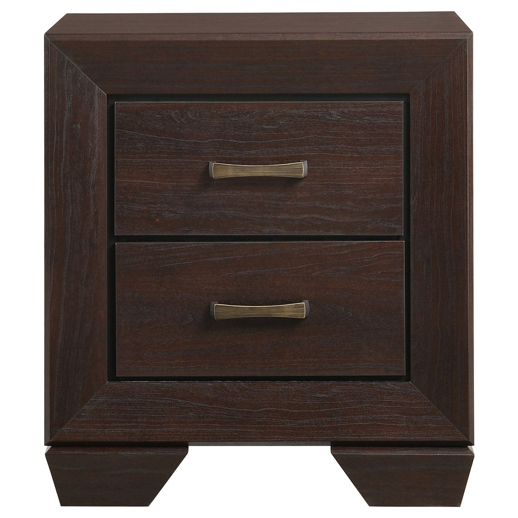 Copper Dark Cocoa 2-Drawer Rectangular Nightstand