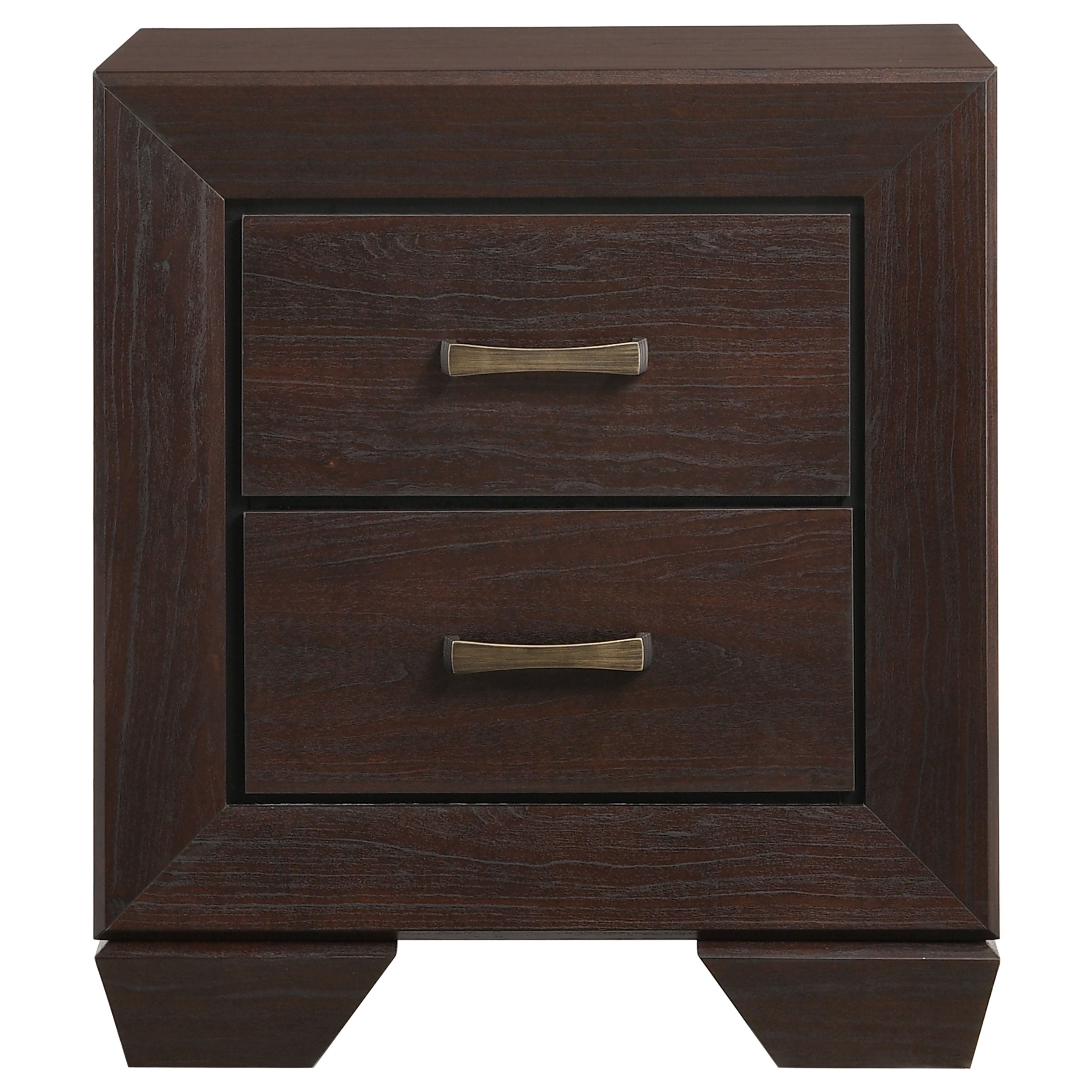 Copper Dark Cocoa 2-Drawer Rectangular Nightstand