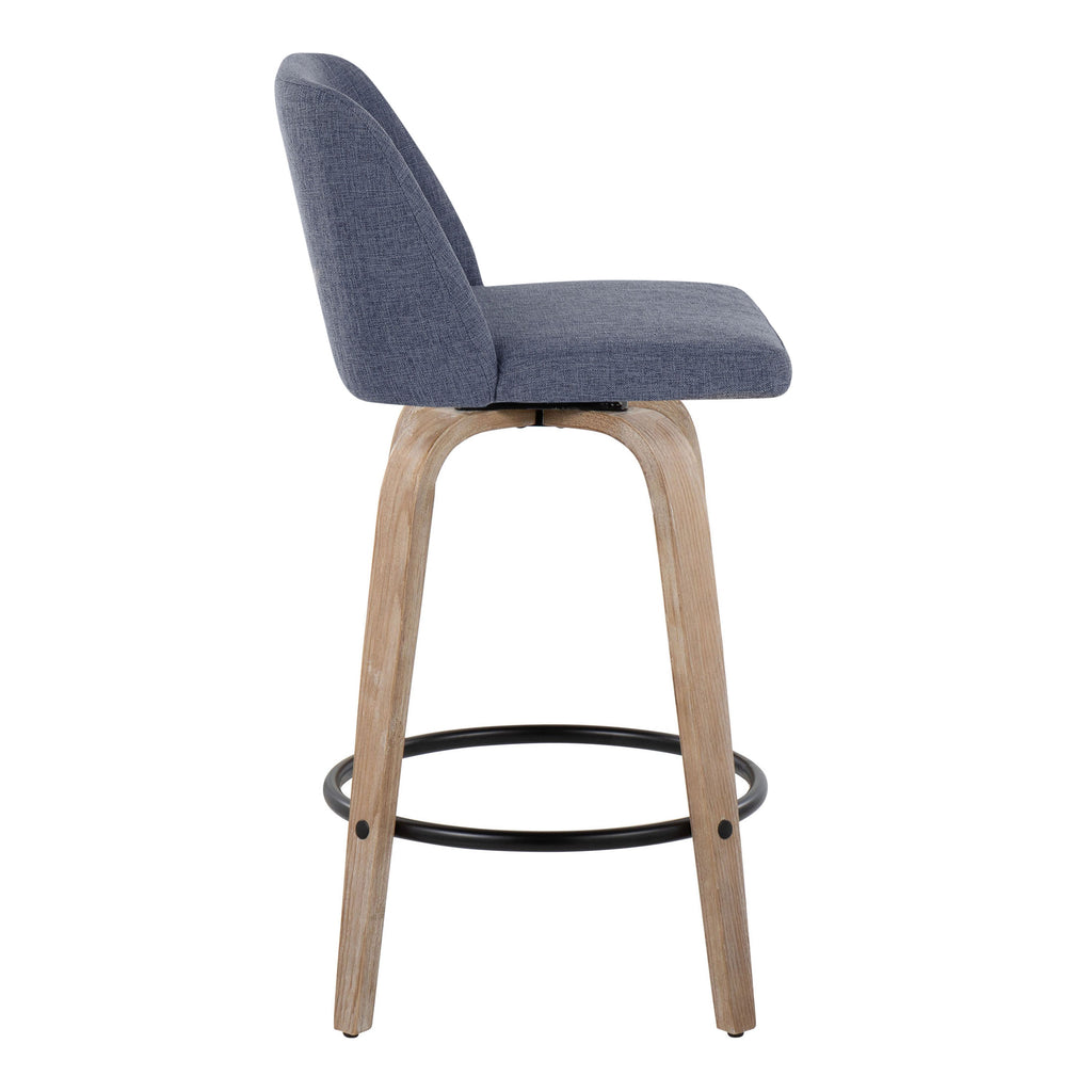 26" Contemporary Fixed-Height Counter Stool with Swivel