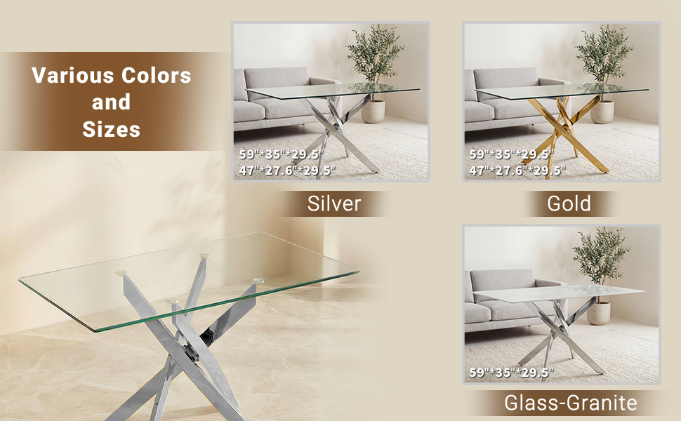 Modern Rectangular Glass Table