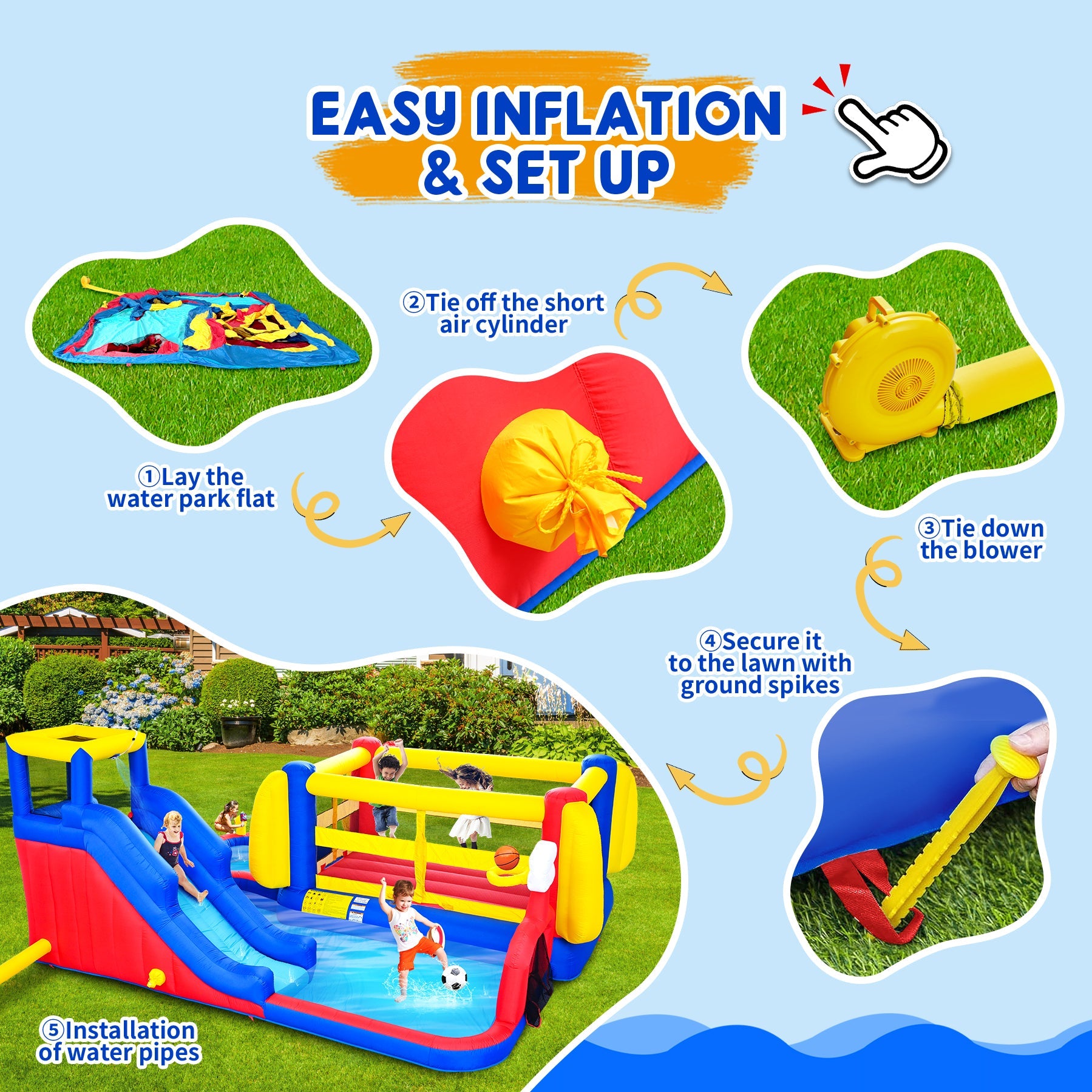 7 in 1 Inflatable Slide Water Park