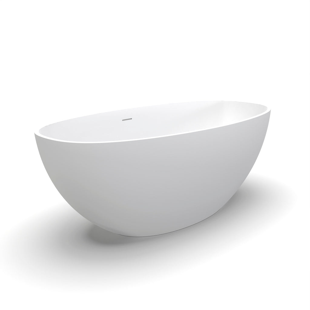 61 Inch Solid Surface Freestanding Bathroom Bathtub