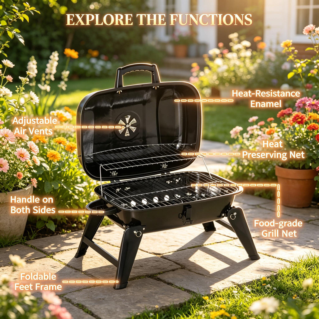 Small Portable Charcoal BBQ Grill