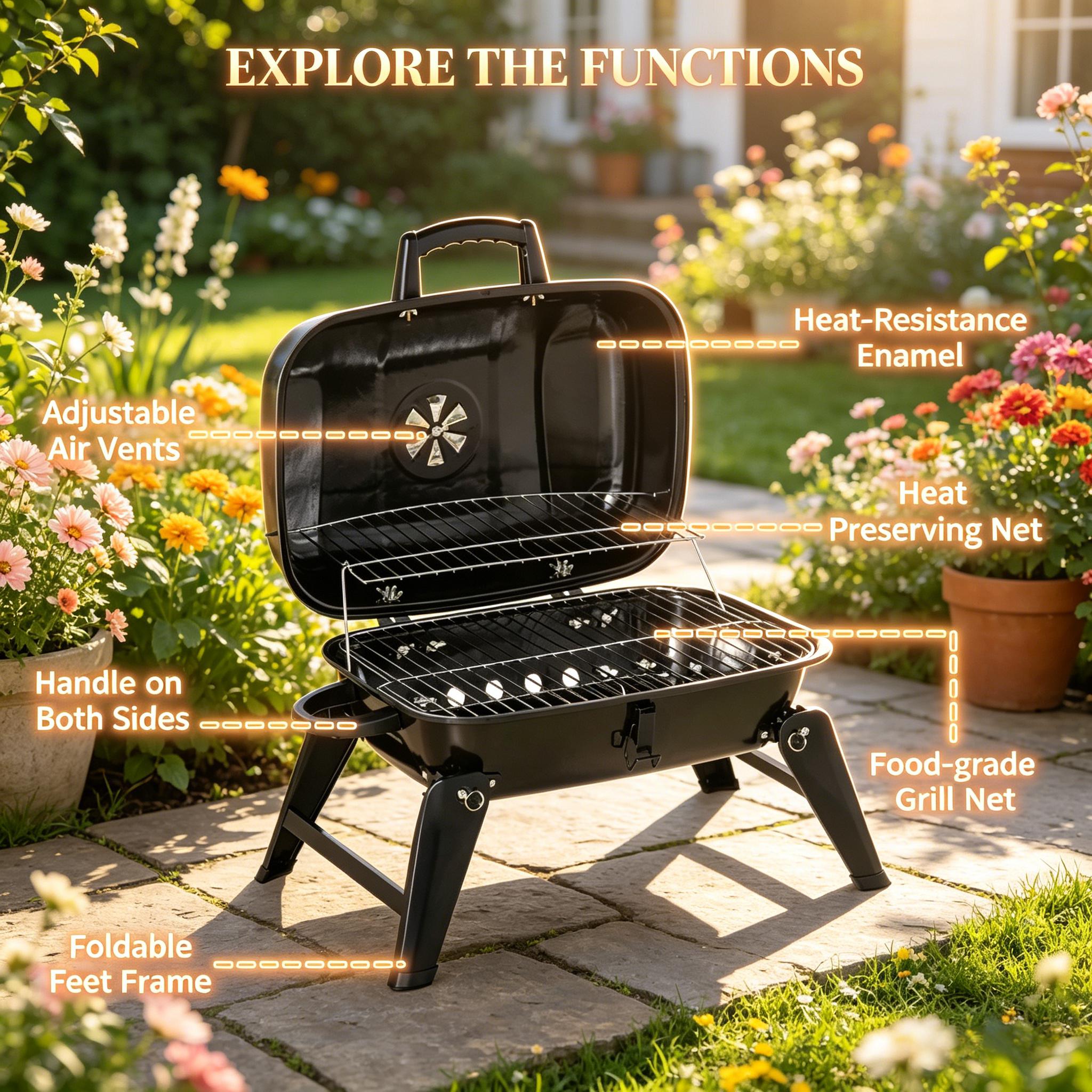 Small Portable Charcoal BBQ Grill