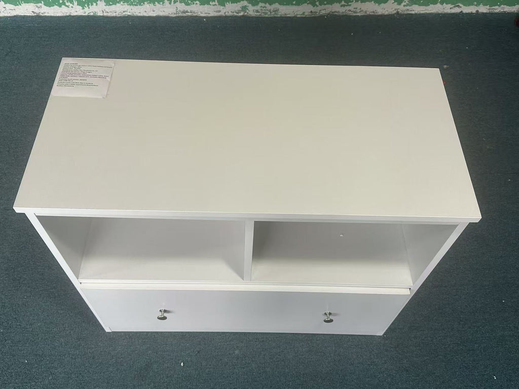 Kids Toy Storage Organizer with Large Drawer, Low Bookshelf