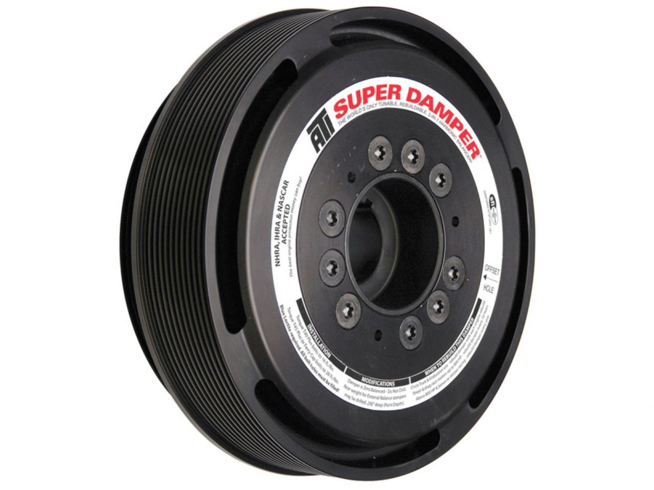 ATI Performance Products Damper - 7 - Al - 6 Serp Grv - Ls1 F Body Htd 8mm 25 Th Pulley 3 Rg 3/