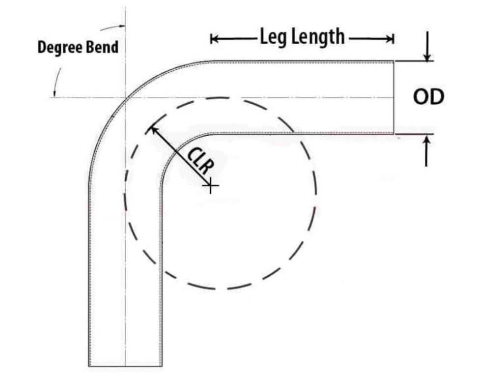 HPS Performance Products HPS 2" OD 120 Degree Bend 6061 Aluminum Elbow Pipe Tubing 16 Gauge w/ 3 1/8" CLR