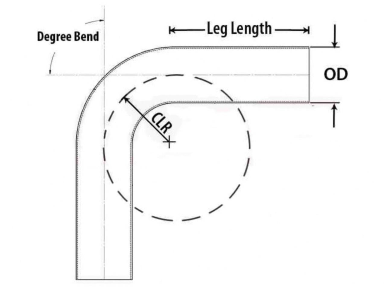 HPS Performance Products HPS 2" OD 70 Degree Bend 6061 Aluminum Elbow Pipe Tubing 16 Gauge w/ 3 1/8" CLR