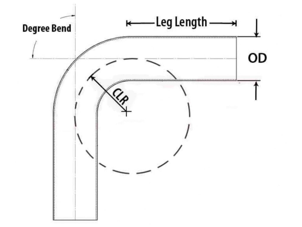 HPS Performance Products HPS 3" OD 70 Degree Bend 6061 Aluminum Elbow Pipe Tubing 16 Gauge w/ 3" CLR