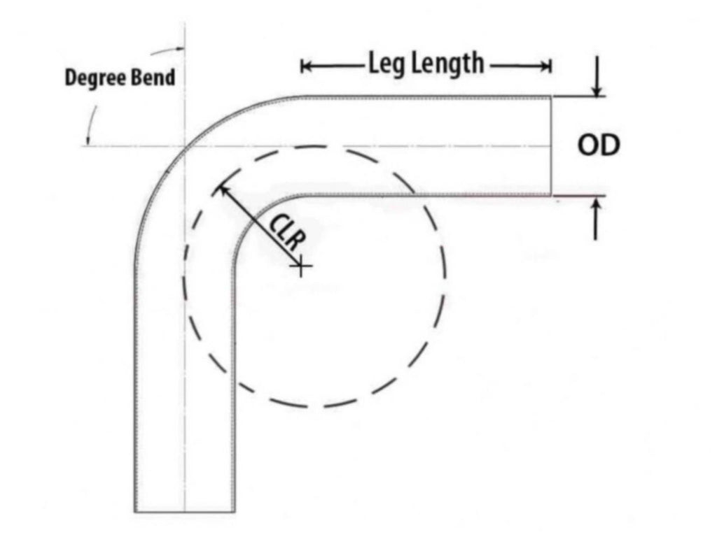 HPS Performance Products HPS 2" OD 35 Degree Bend 6061 Aluminum Elbow Pipe Tubing 16 Gauge w/ 3 1/8" CLR