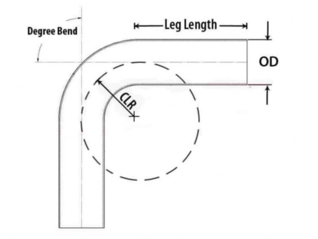 HPS Performance Products HPS 2-1/4" OD 135 Degree Bend 6061 Aluminum Elbow Pipe Tubing 16 Gauge w/ 3" CLR