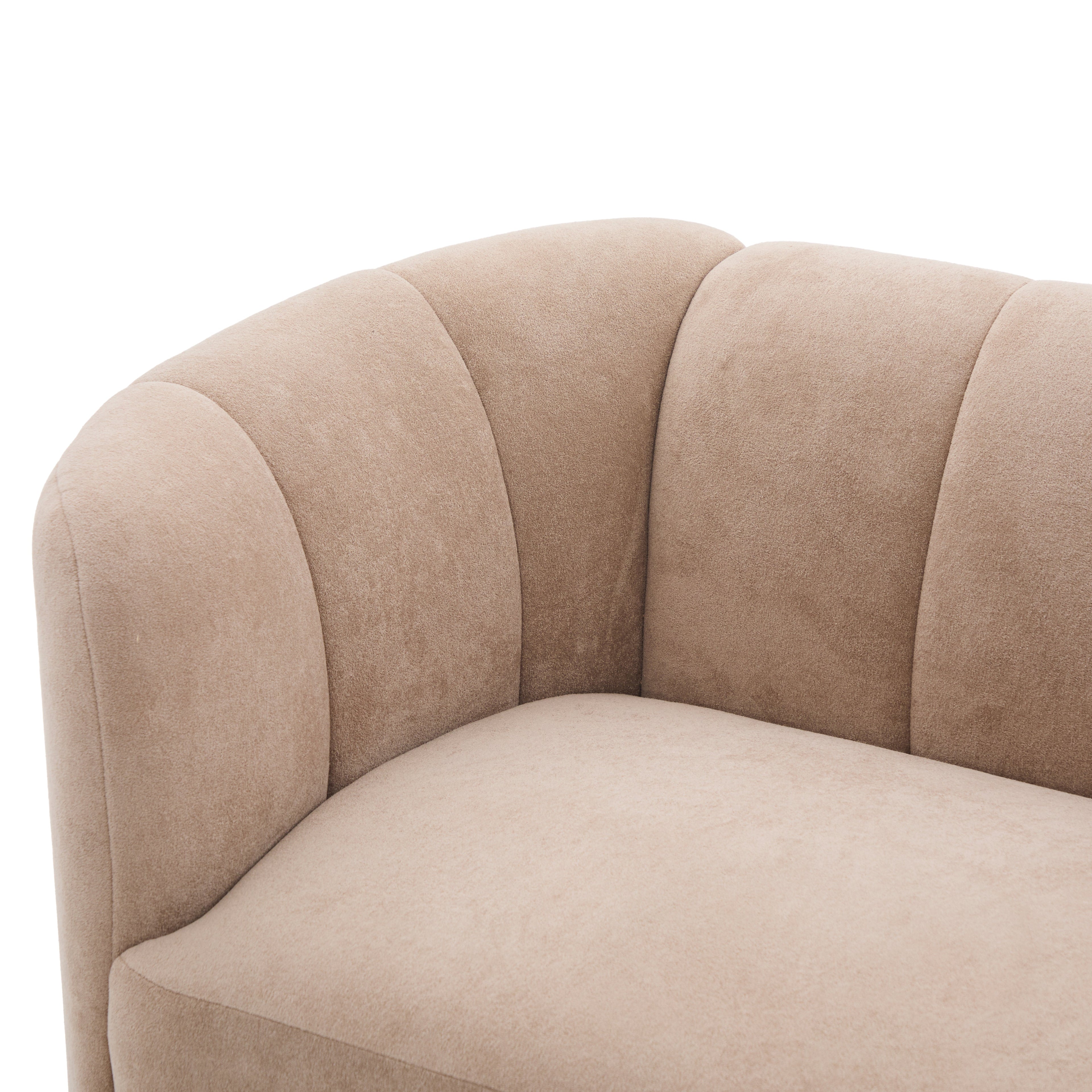 Mirelle 80 in. Modern Curved Velvet Sofa Couch