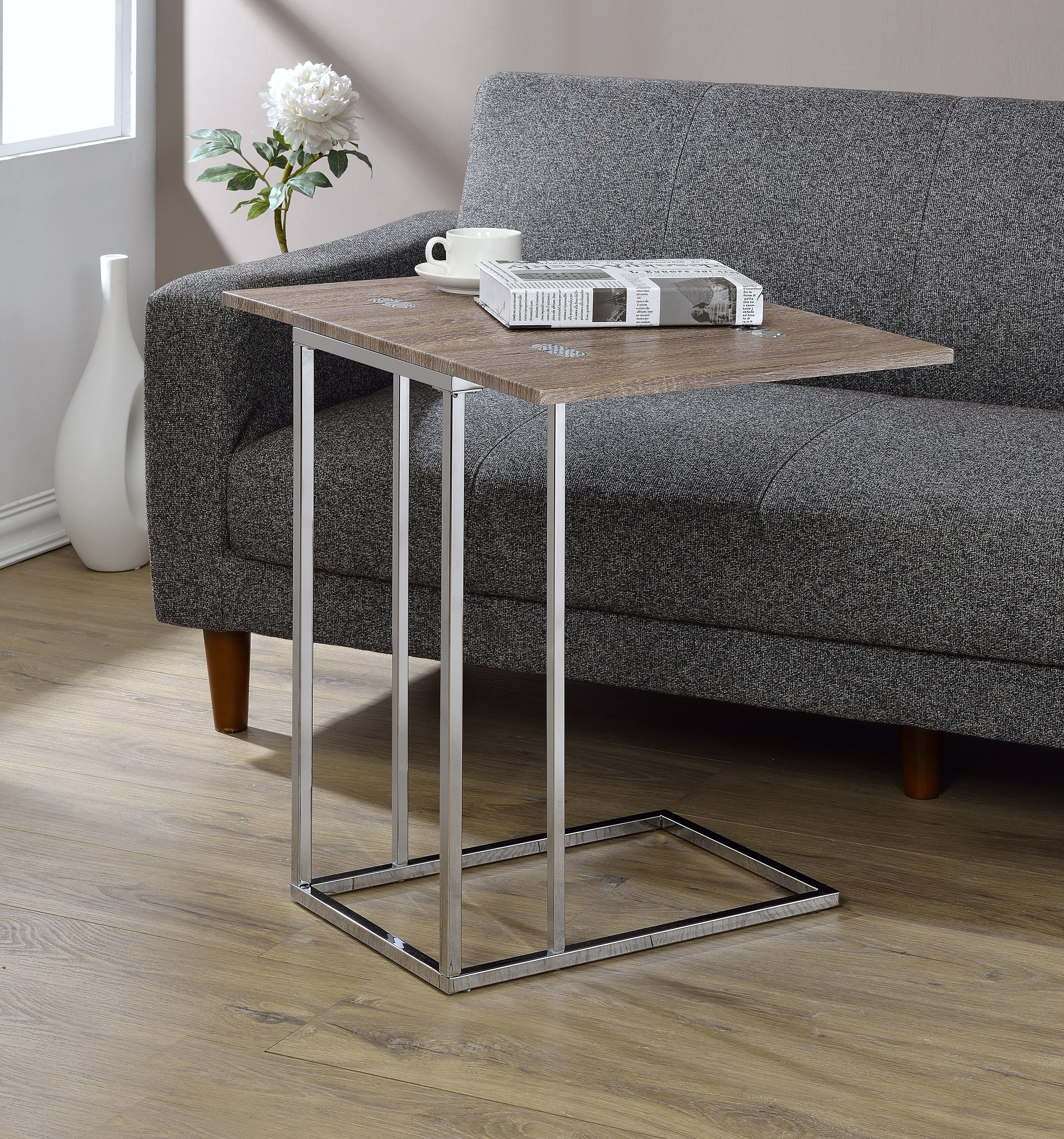 Danson Weathered Accent Table