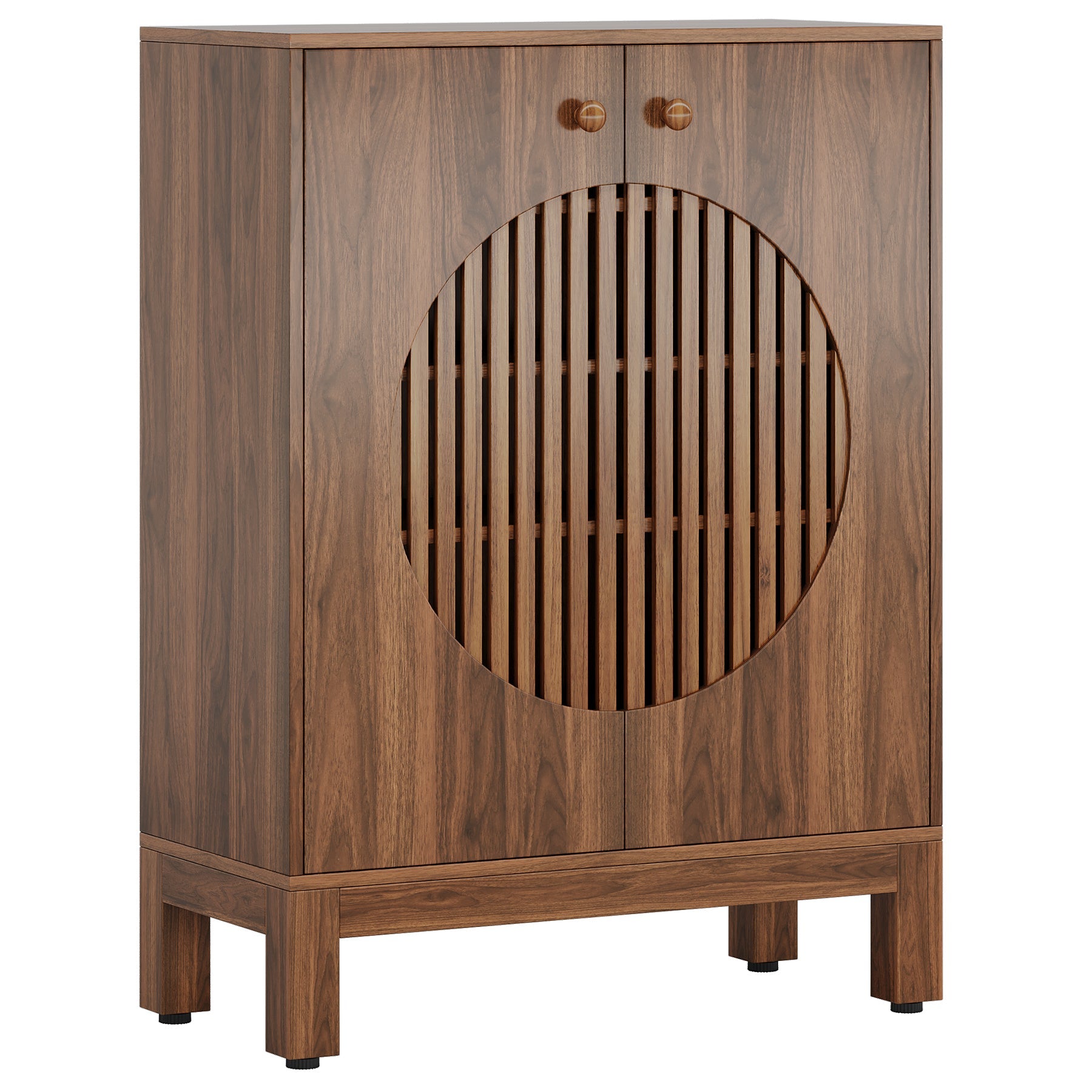28.74" Farmhouse Brown Shoe Cabinet