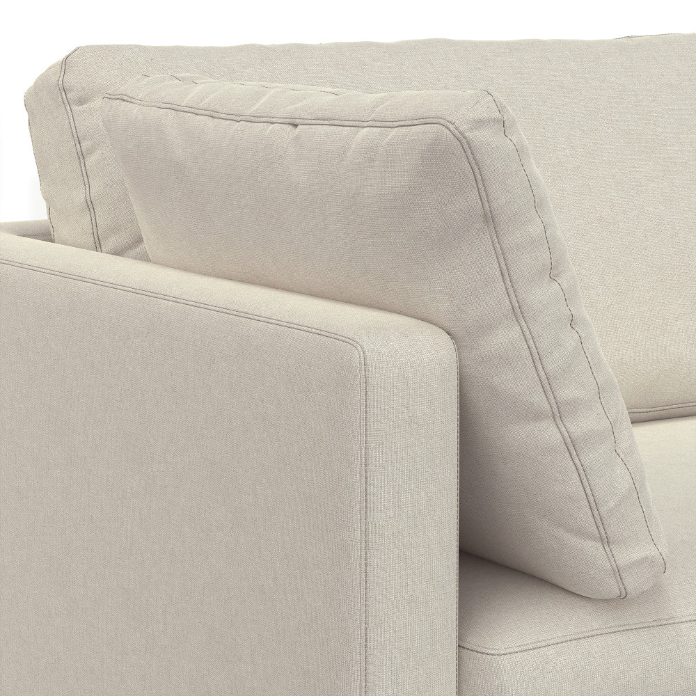 Ava 76 Inch Mid Century Sofa with Ottoman Set