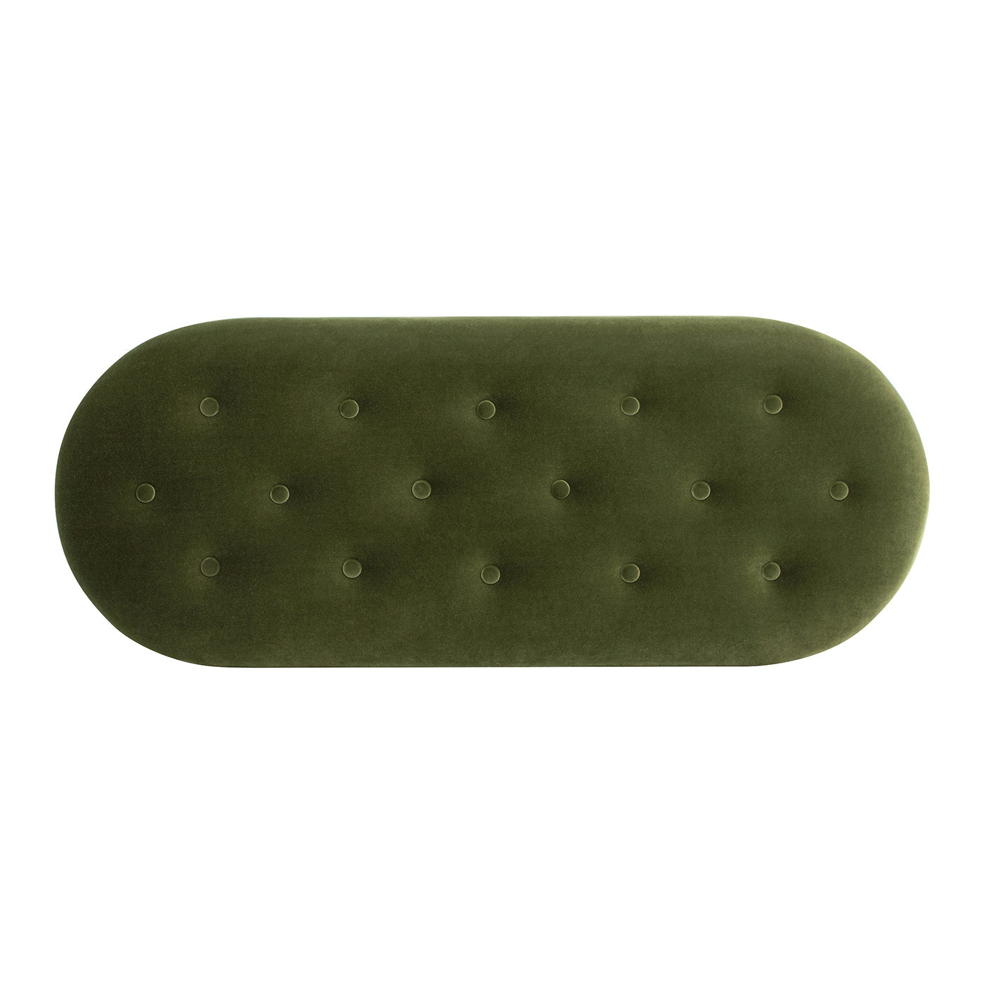 Melinda 48.5" Oval Tufted Bullion Fringe Storage Bench, Olive