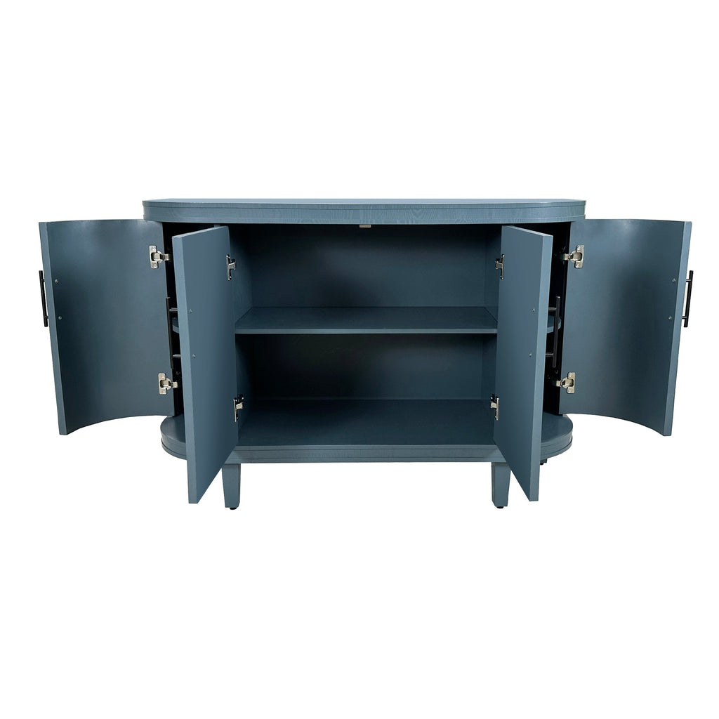Modern Curved Sideboard 47.2-Inch Decorative Storage Cabinet