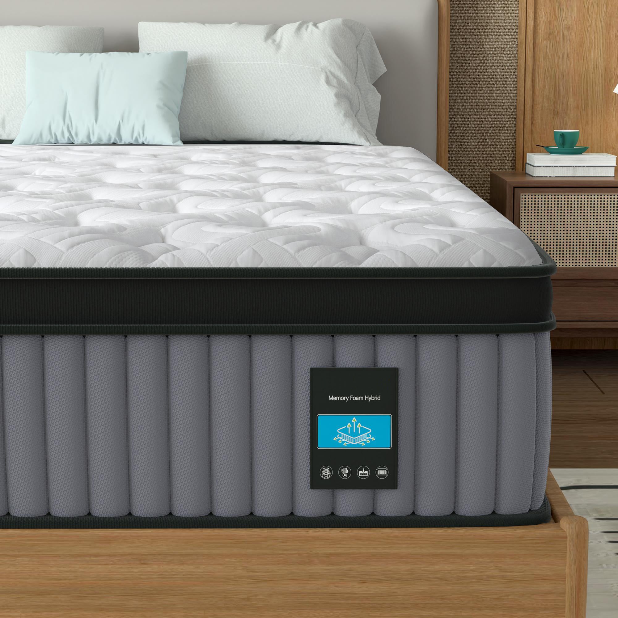 14 Inch Hybrid Mattress King – Memory Foam & Pocket Spring Bed