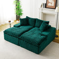 Green Turtle Velvet Double Chaise Lounge