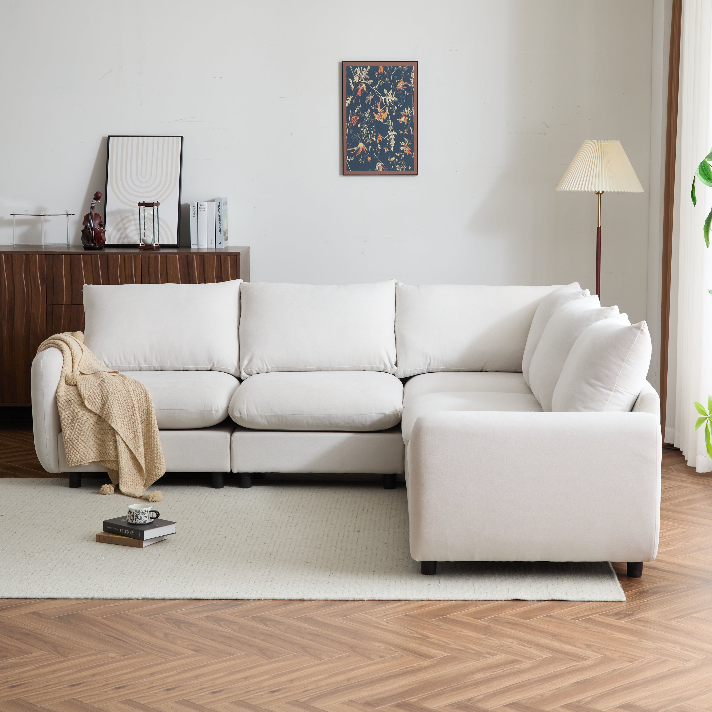 99 Inch Oversize 5-Piece L Shaped Sectional Sofa