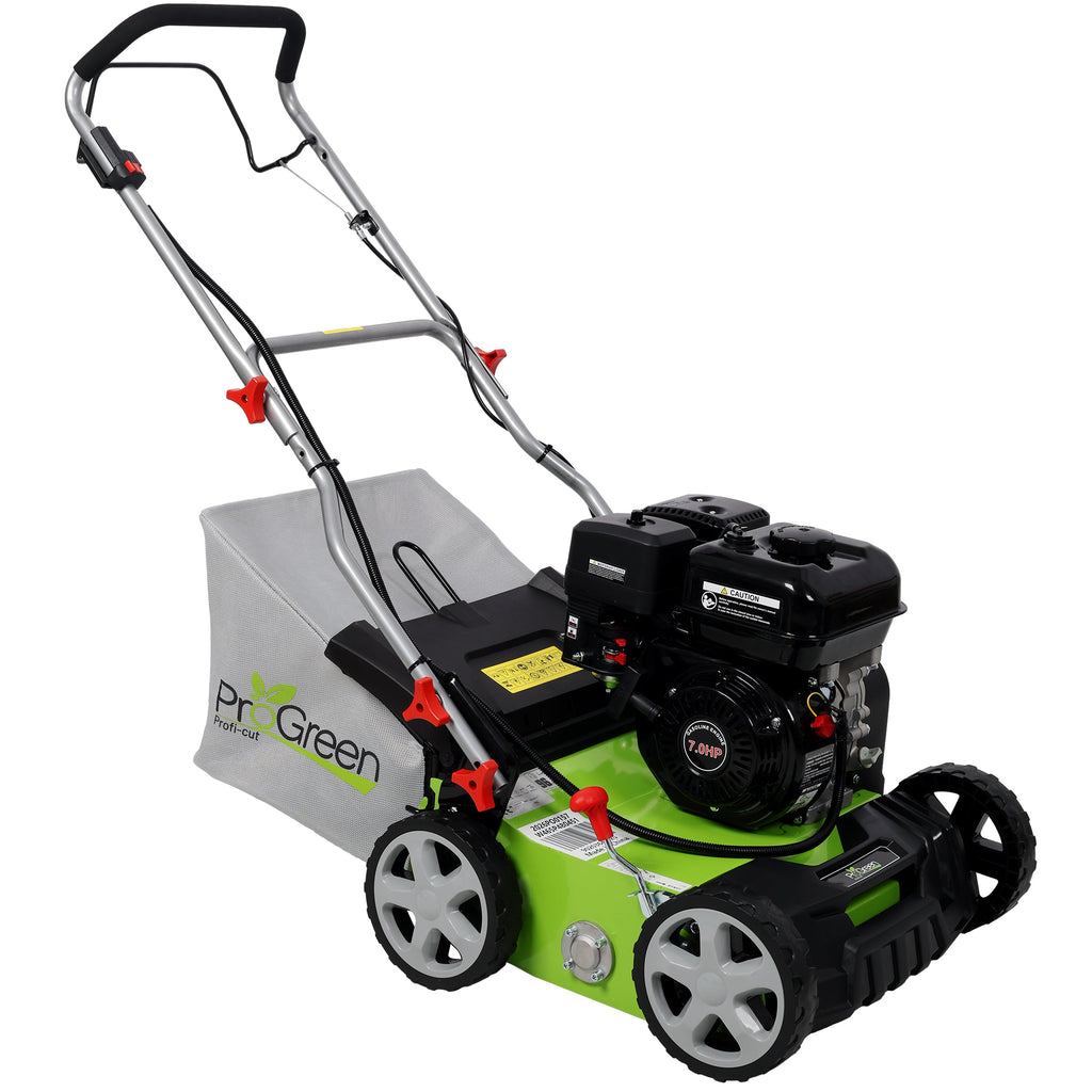 PROGREEN Gasoline Engine Scarifier 2in1 Function Dethatcher/Scarifier, 16in Width