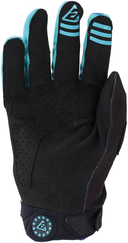 Answer 24 Peak Flo Gloves Black/Blue/White Youth - Medium 442883