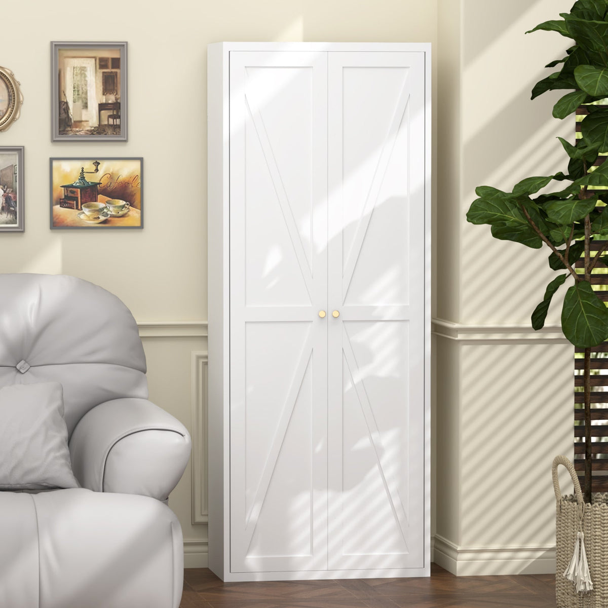 Metal Adjustable 2 Doors Storage Cabinet