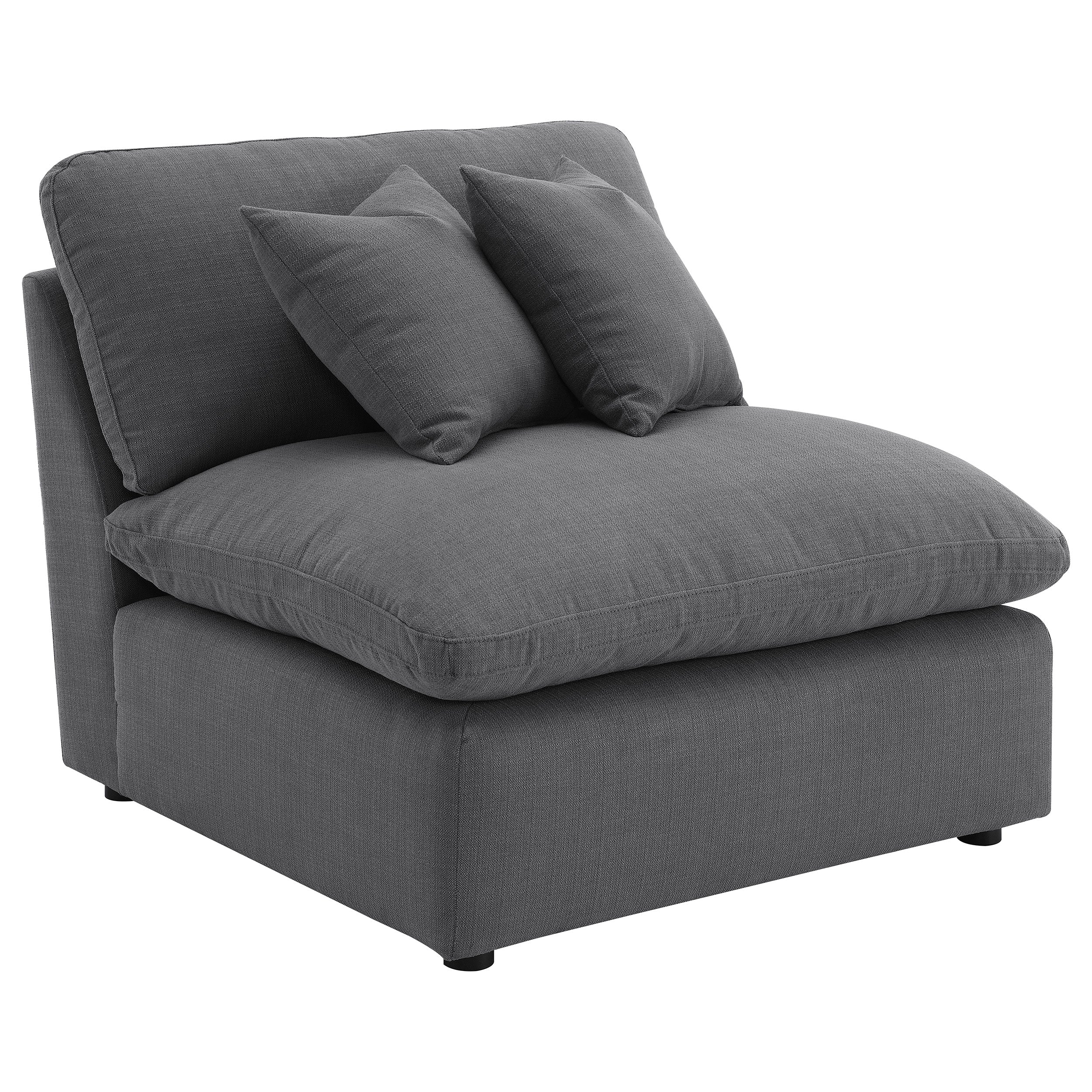 Charcoal 6-Piece Upholstered Modular Sectional Sofa