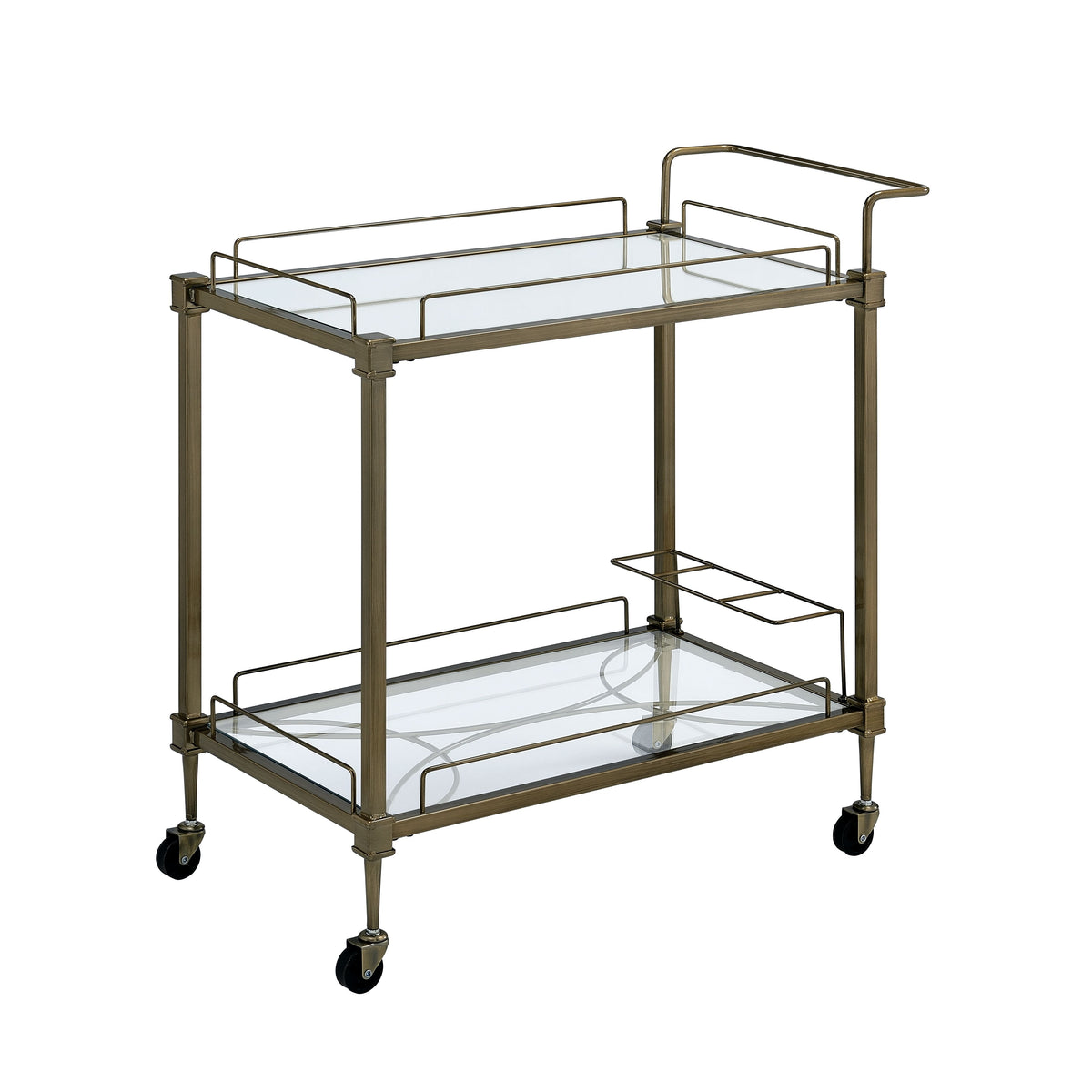 Aditya Mirrored & Antique Kitchen Cart
