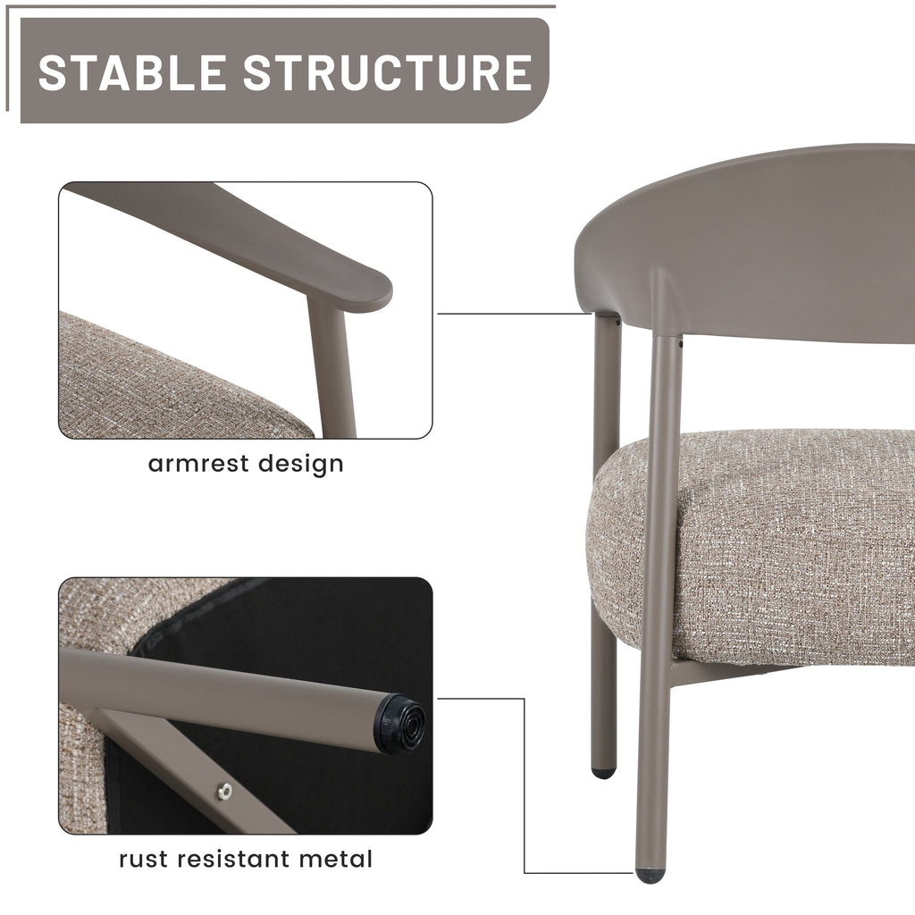 Summer Modern 2-Piece Accent Chair Set with Coffee Table