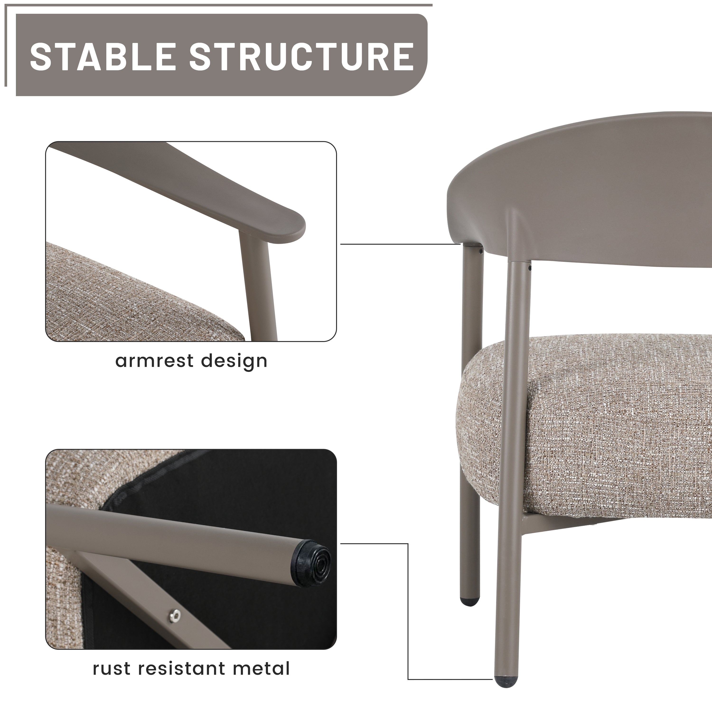 Summer Modern 2-Piece Accent Chair Set with Coffee Table