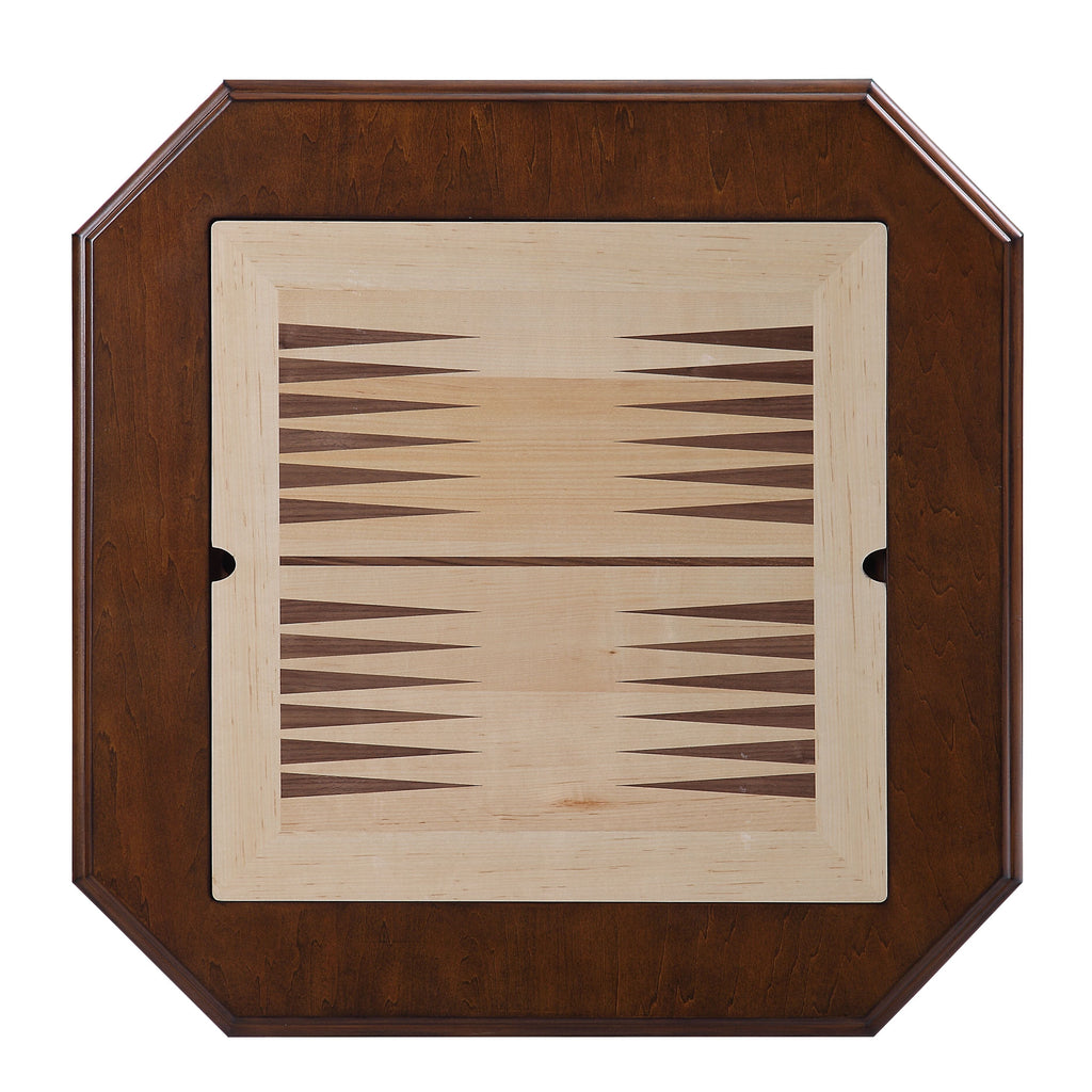 Bishop II Cherry Finish Reversible Chess Checker Game Table