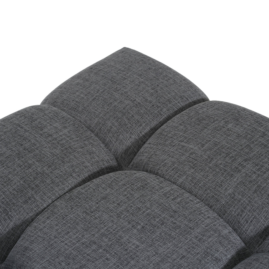 Modern Upholstered Deep Biscuit-style Tufted Ottoman