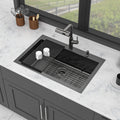 33" Drop-In Gunmetal Kitchen Sink