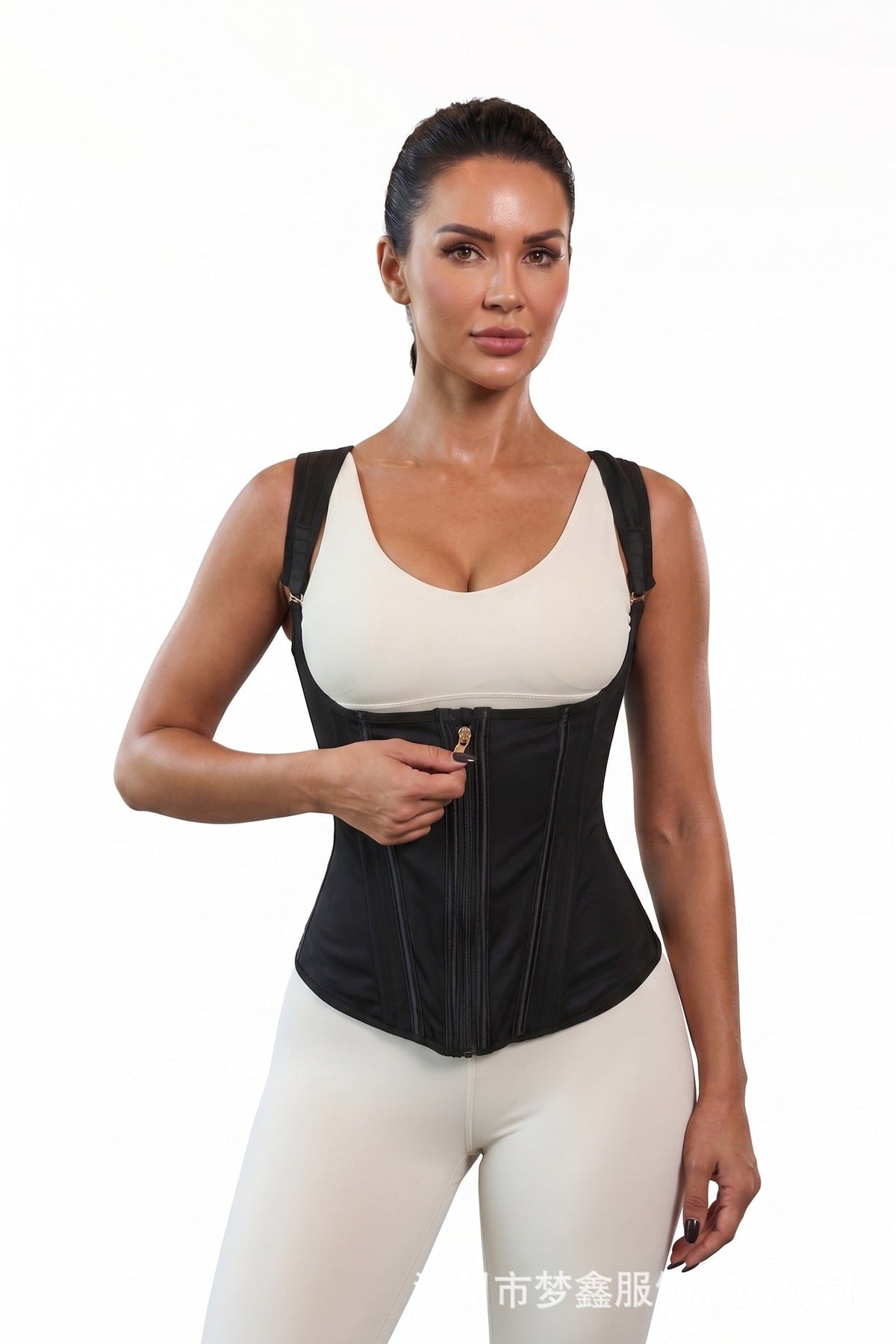 Women's Waist Trainer Corset, Zipper & Hook Sauna Sweat Vest, Tummy Control Body Shaper Shapewear For Workout Fitness