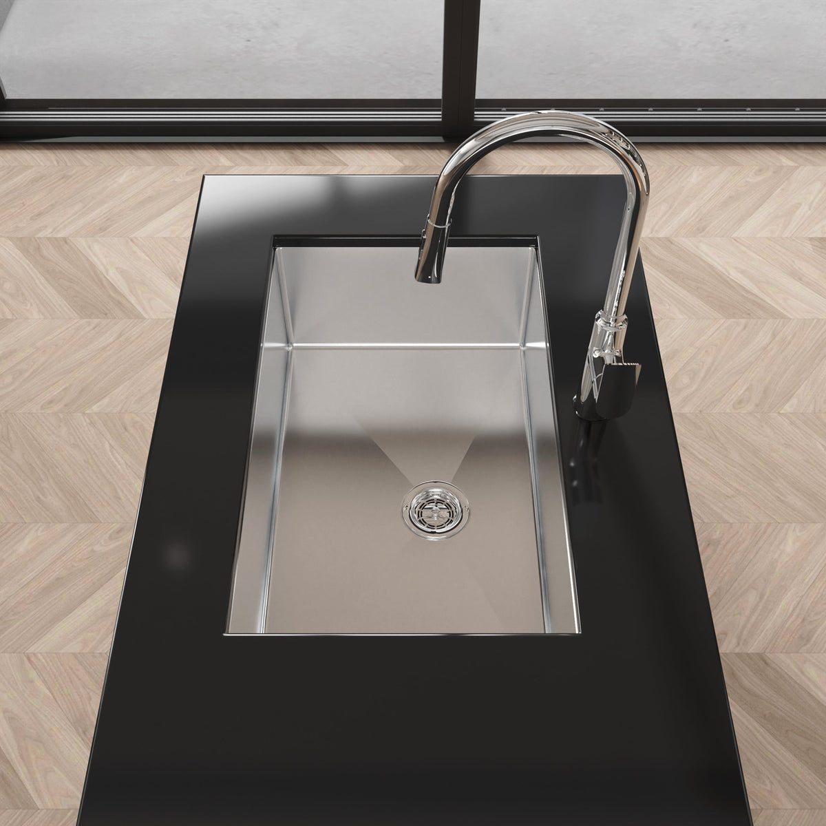 Stainless Steel Kitchen Sink, 30"x19" Drop In Single Bowl
