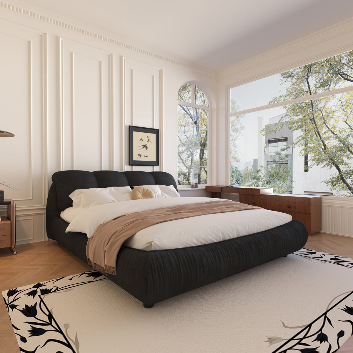 King Size Luxury Upholstered Platform Bed