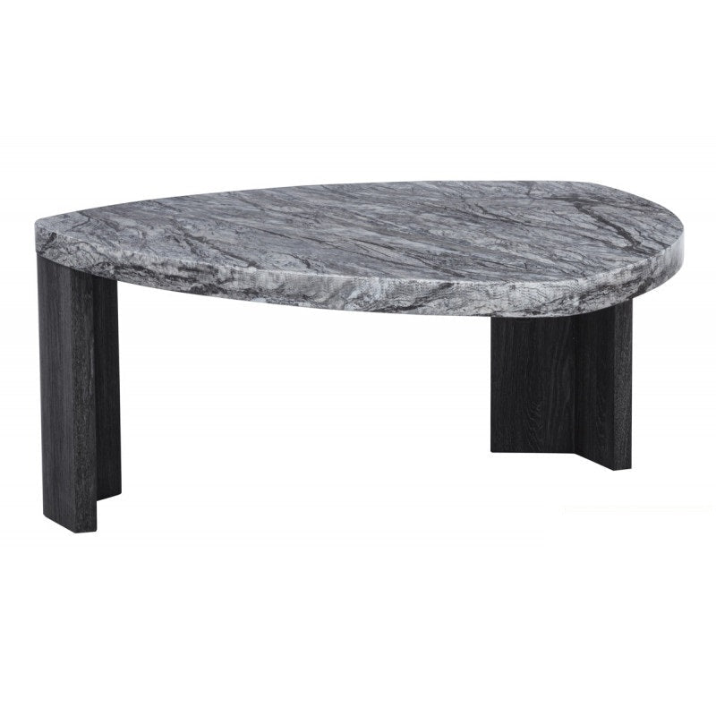 Granite Gray Marble-Look Coffee Table Set