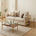 Modern Glass Coffee Table and End Tables Set of 3