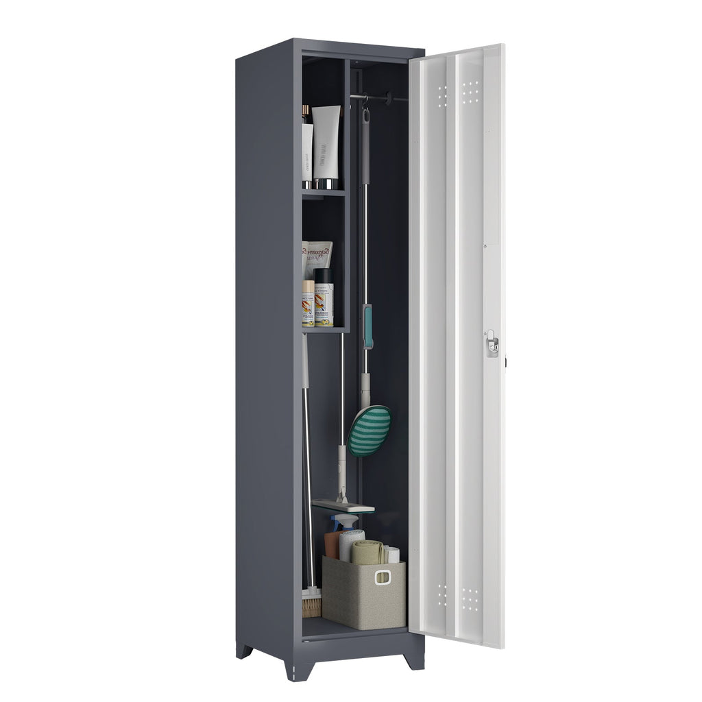 Metal Broom Storage Cabinet