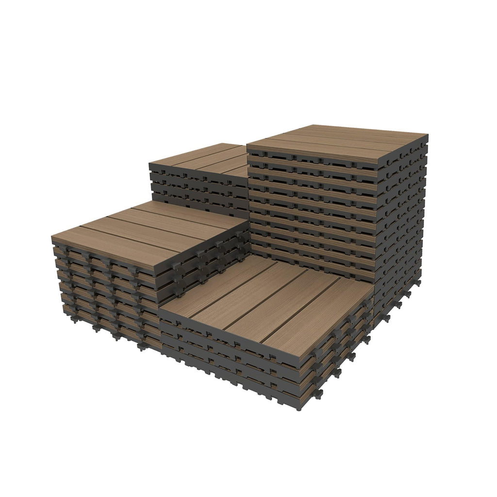 36 Pcs Interlocking Deck Tiles - Outdoor Waterproof Flooring